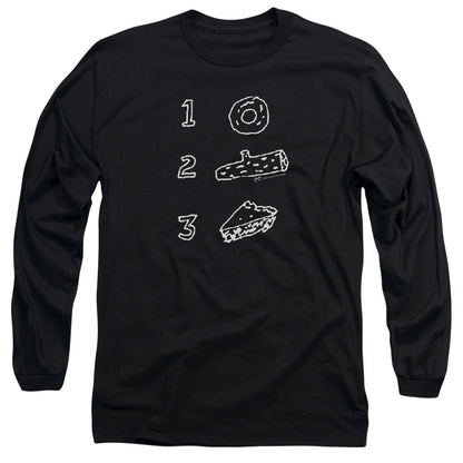 Twin Peaks Pie Log Donut Mens Long Sleeve Shirt Black Officially Licensed