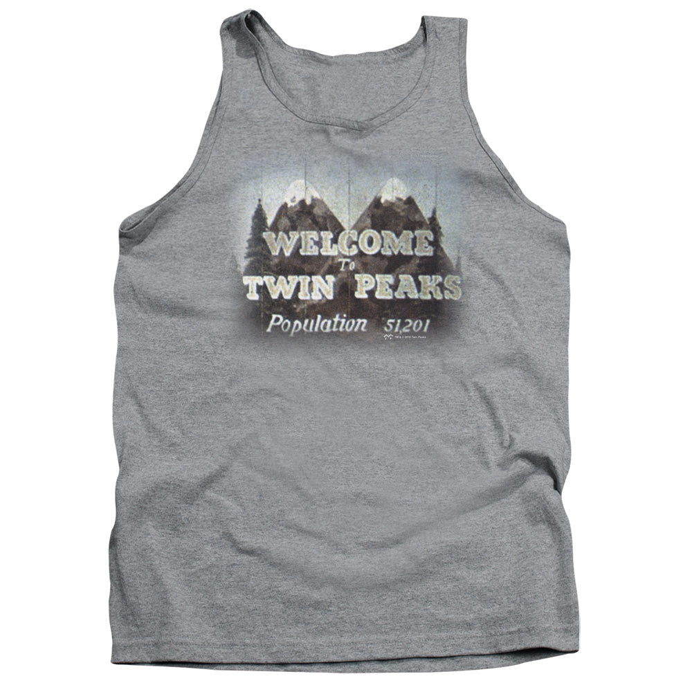 Twin Peaks Welcome To Mens Tank Top Shirt Athletic Heather