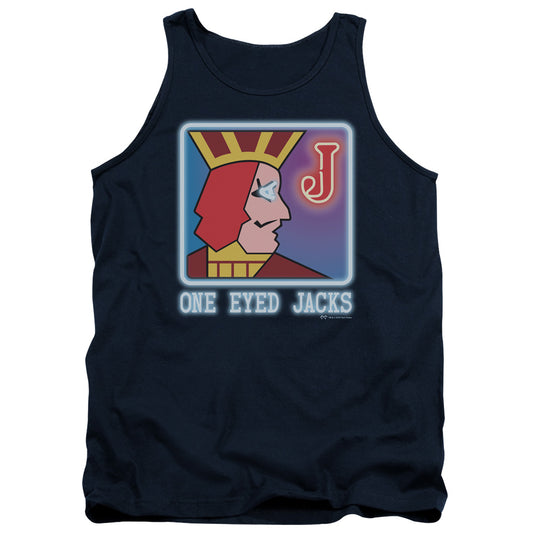 Twin Peaks One Eyed Jacks Mens Tank Top Shirt Navy