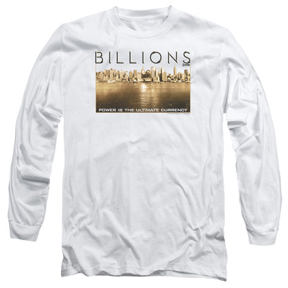 Billions Golden City Mens Long Sleeve Shirt White Officially Licensed
