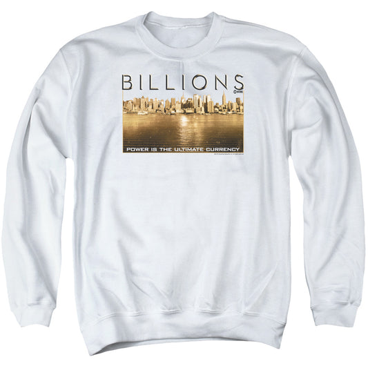 Billions Golden City Mens Crewneck Sweatshirt White Officially Licensed