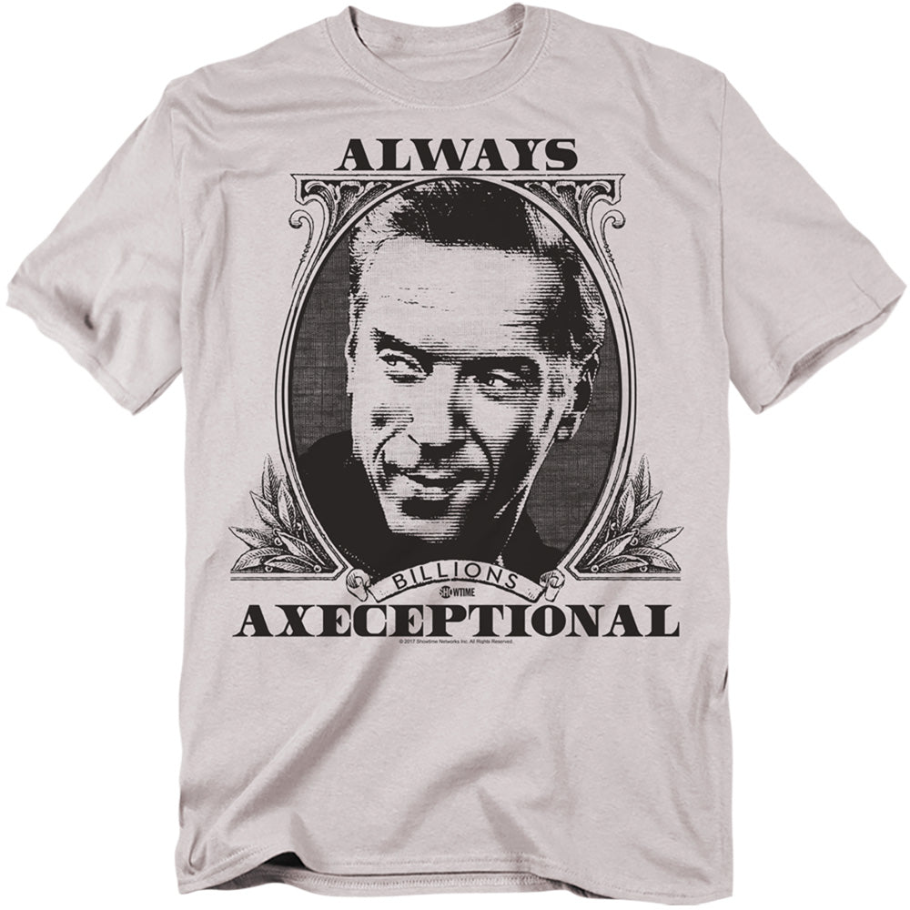 Billions Axeceptional Mens T Shirt Silver