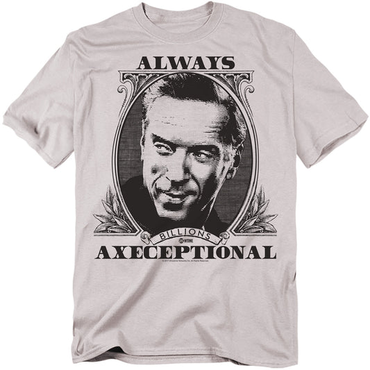 Billions Axeceptional Mens T Shirt Silver