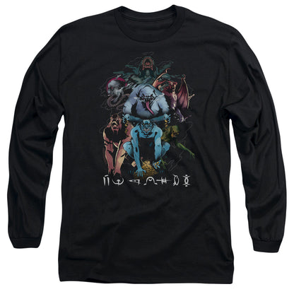 Shazam Movie Sins Mens Long Sleeve Shirt Black Officially Licensed Officially Licensed