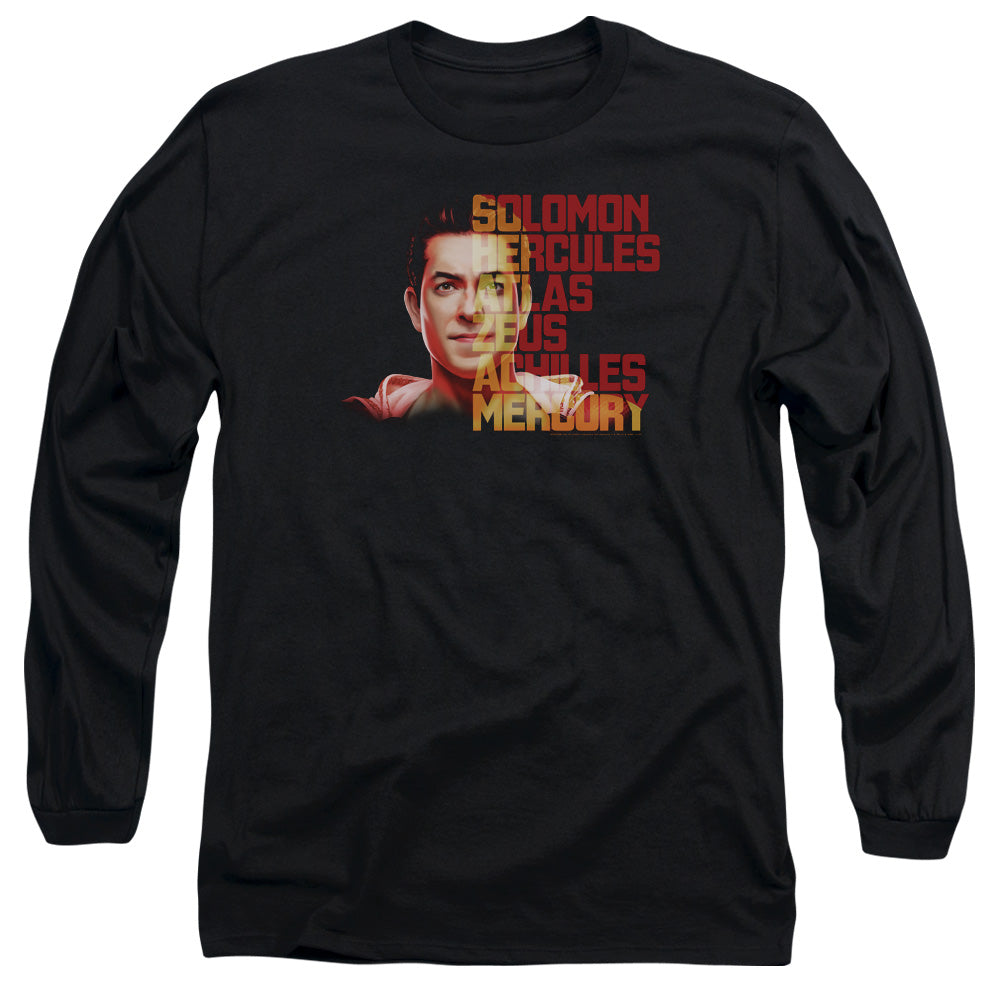 Shazam Movie Shazam Hope Mens Long Sleeve Shirt Black Officially Licensed Officially Licensed