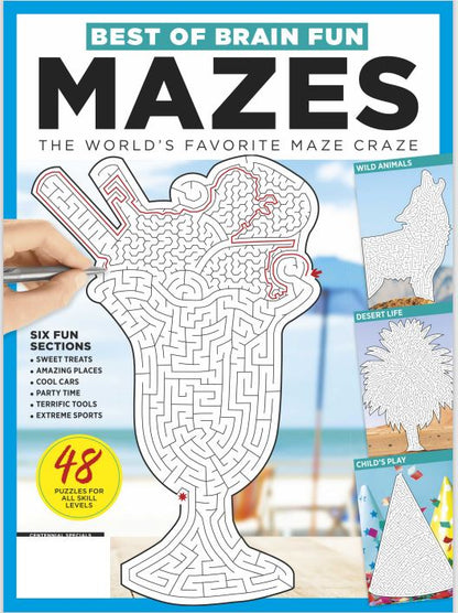 Best Of Brain Fun - Mazes: 48 Puzzles for All Skill Levels with 6 Sections of Fun! Challenge Readers and Elevates the "Maze Craze" to a Whole New Level with Real Life Images!