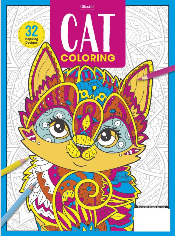 Blissful - Cat Coloring Book: 32 Inspiring Designs, 50+ Images Unique To This Release