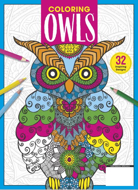 Coloring Owls - Adult Coloring book, Contains 32 Inspiring Designs To Destress From Your Day