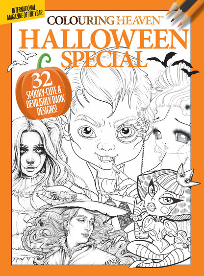 Coloring Heaven - Halloween Special Featuring 32 Spooky-Cute & Devilishly Dark Halloween Designs Coloring Book