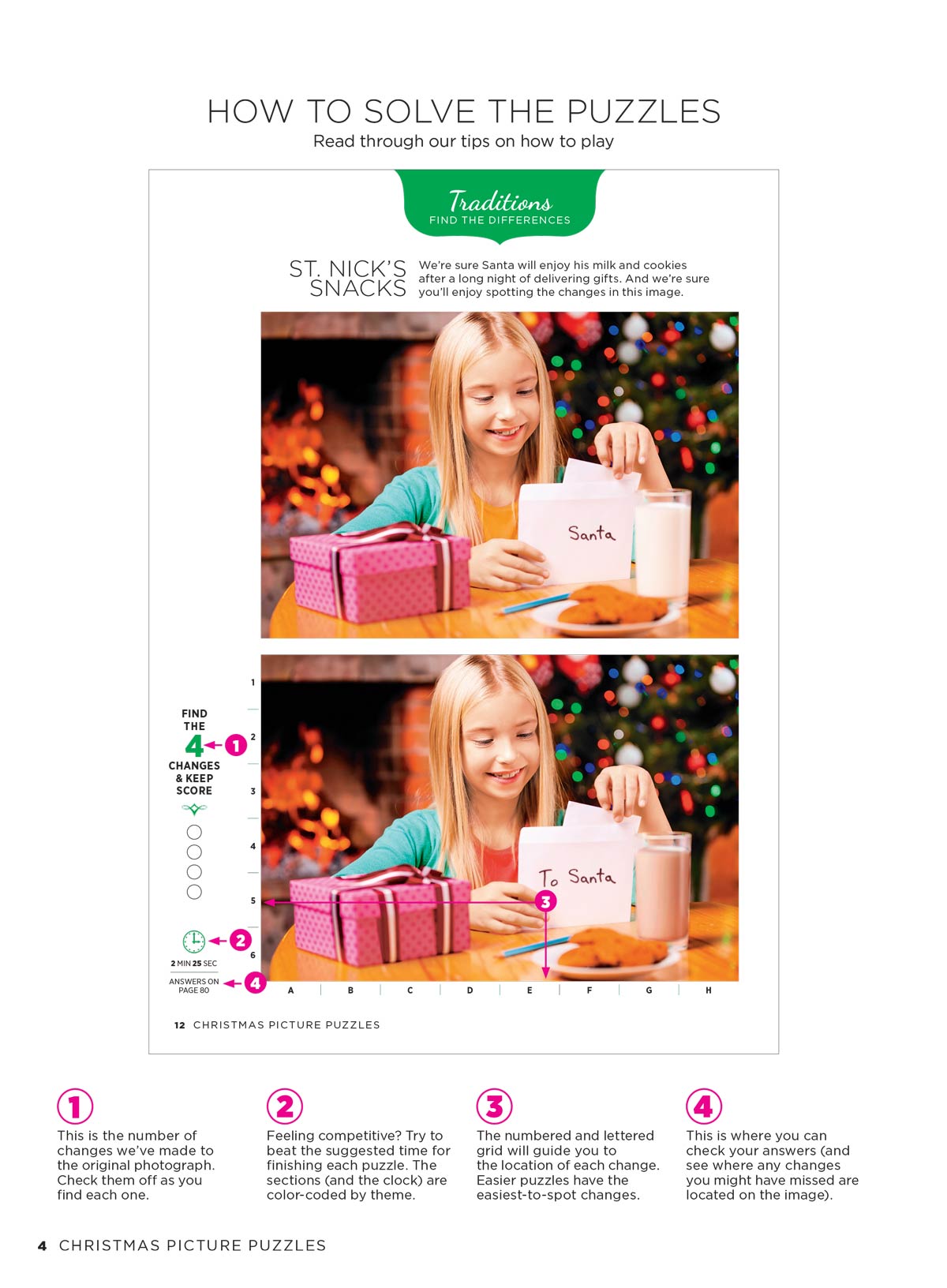 Christmas Picture Puzzle - Spot 286 Differences, 5 Fun Categories, Holiday Traditions, Festive Trees, Winter Wonderlands, Sweet Treats, Favorite Characters, All Skill Levels, Relax, Unwind & Solve!