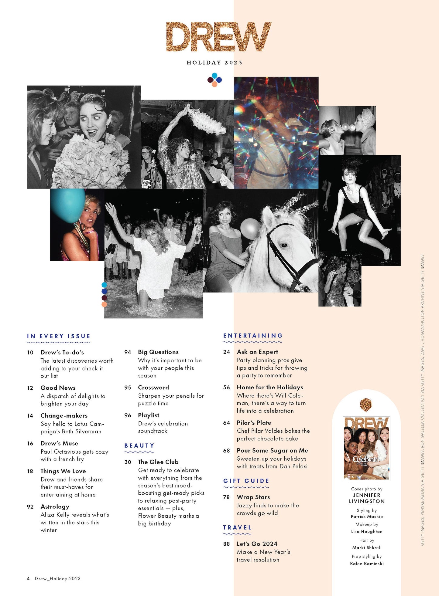 DREW Barrymore Magazine - Celebrate! Winter 2023: Pro Party Planning Tips & Tricks, Gift Guide, Recipes, Holiday Must-Haves, Festive Makeup, Playlist, Boost Mood, De-Stress, Astrology & 2024 Travel!