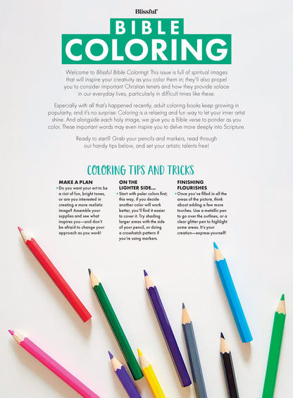 Bible Coloring - 40 Inspiring Verses: Spiritual Images, Bible, Scripture, Psalm, Christian Tenets, Prophets, Jerusalem, Cross, Dove, Lord, Adult Coloring Book, Creativity, Healing, De-Stress & Unplug!