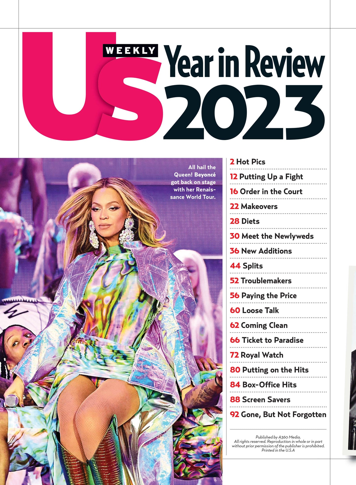 Us Weekly - 2023 Year In Review: Barbie, Taylor Swift & Beyonce Tour, Rihanna Super Bowl, Royal Family, Sophia Richie Wedding, Joe Jonas & Sophie Turner Split, Matthew Perry Death, Lizzo & 200 Photos!