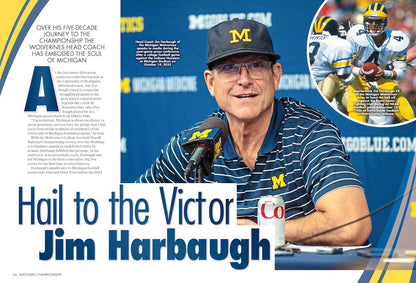 Michigan Wolverines 2024 National Championship - 2 Collectible Covers, 1 Monumental Issue: 150 Photos, Coach Jim Harbaugh Five-Decade Journey, Defense & Offense Stars, Rose Bowl, Stats, BTS & Go Blue!