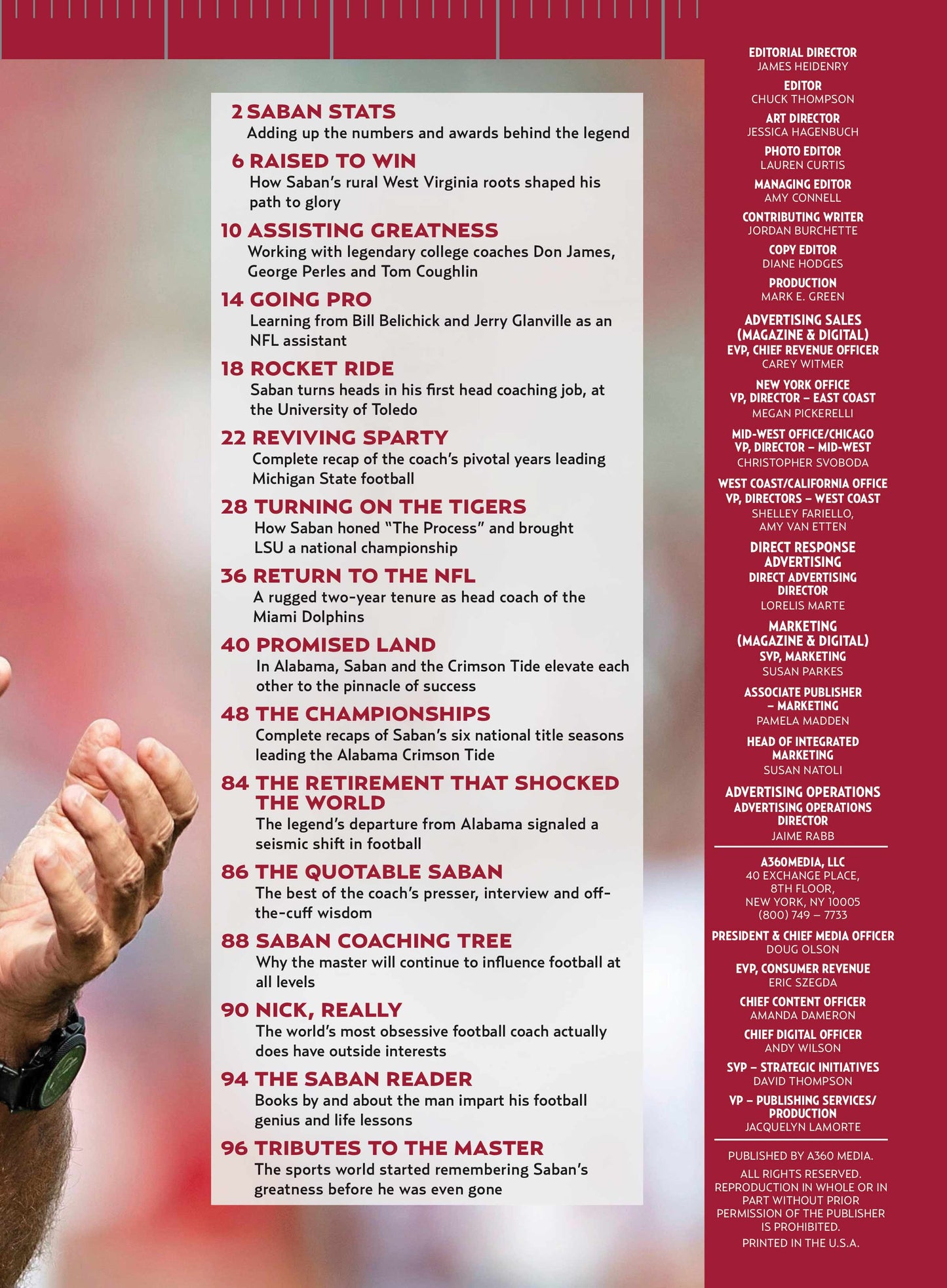 Nick Saban - 7 Decades Of Stories & Photos, Keys To Success, Football Coach, Michigan State, LSU, NFL, Alabama Crimson Tide, National Championships, Stats, Interviews, Retirement, Lessons & Tributes!