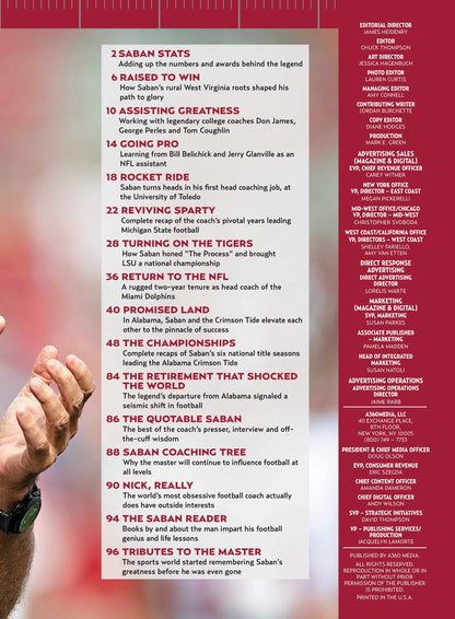 Nick Saban - 7 Decades Of Stories & Photos, Keys To Success, Football Coach, Michigan State, LSU, NFL, Alabama Crimson Tide, National Championships, Stats, Interviews, Retirement, Lessons & Tributes!