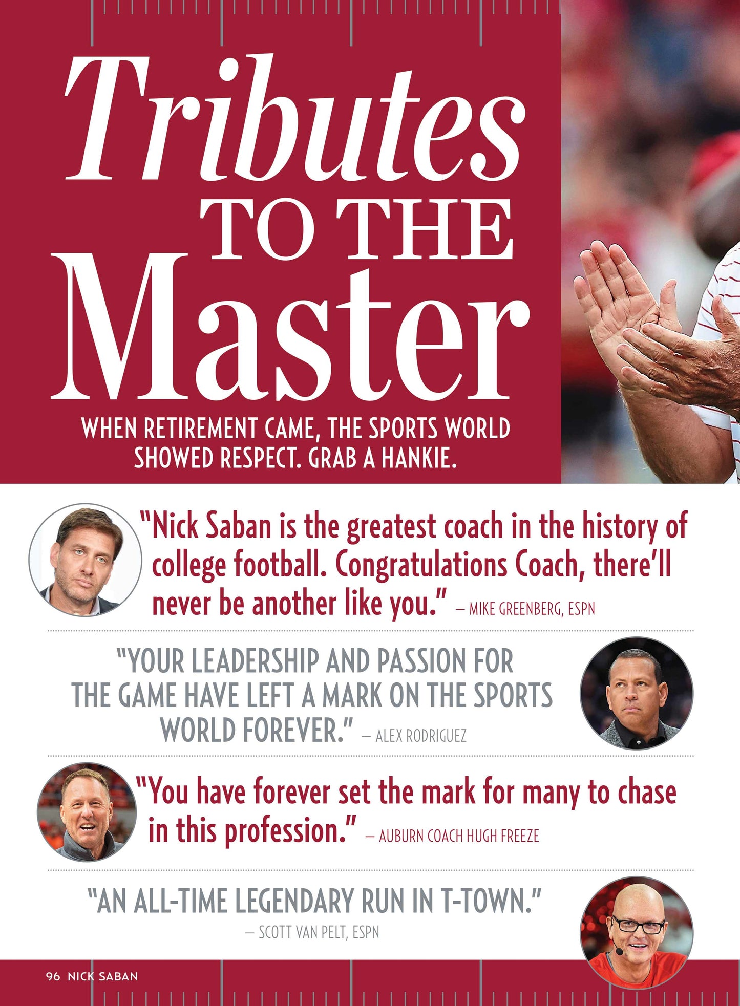 Nick Saban - 7 Decades Of Stories & Photos, Keys To Success, Football Coach, Michigan State, LSU, NFL, Alabama Crimson Tide, National Championships, Stats, Interviews, Retirement, Lessons & Tributes!