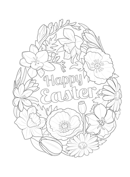 Easter Coloring - March 2024: 32 Spring Designs, Adult Coloring Book, Flowers, Plants, Gardens, Animals, Easter Eggs, Bunnies, Enhance Creativity, Brain Break, De-Stress, Unplug, Self-Care & Draw!