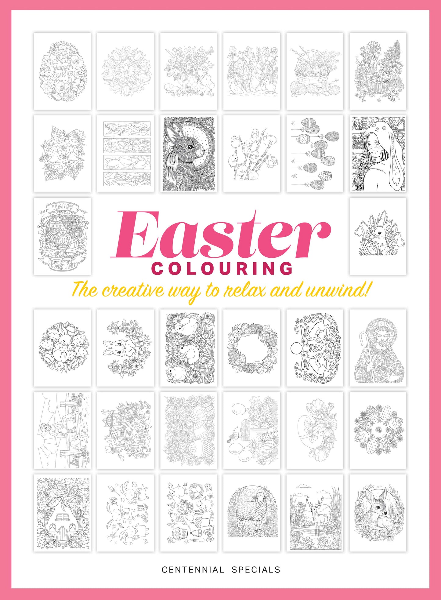 Easter Coloring - March 2024: 32 Spring Designs, Adult Coloring Book, Flowers, Plants, Gardens, Animals, Easter Eggs, Bunnies, Enhance Creativity, Brain Break, De-Stress, Unplug, Self-Care & Draw!