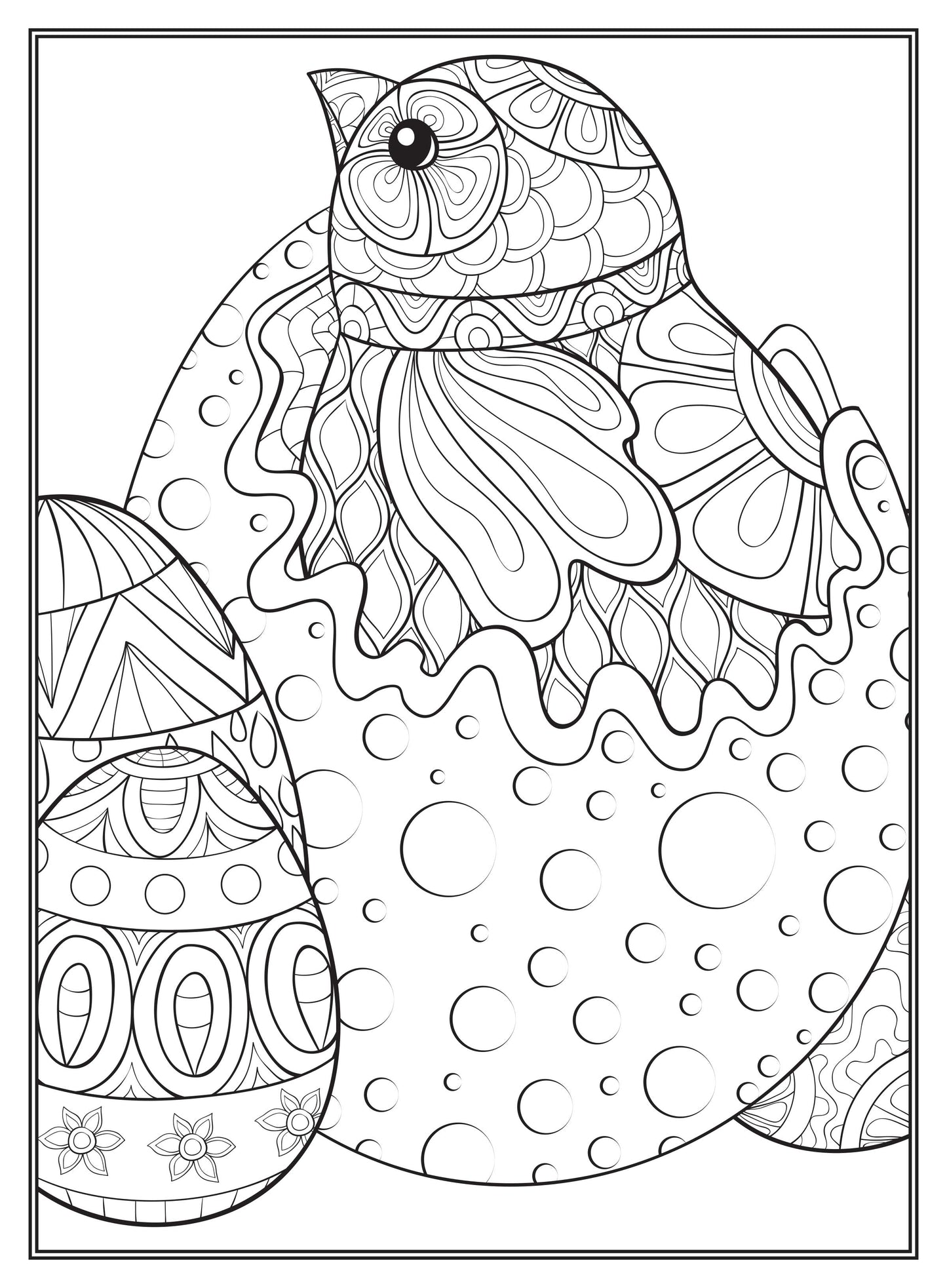 Easter Coloring - 32 Festive Designs, Easter Bunny, Eggs, Basket, Puns, Jokes, Riddles, Adult Coloring Book, Boost Creativity, De-Stress, Unwind, Relax, Celebrate, Draw, Enhance Mood & Create Art!