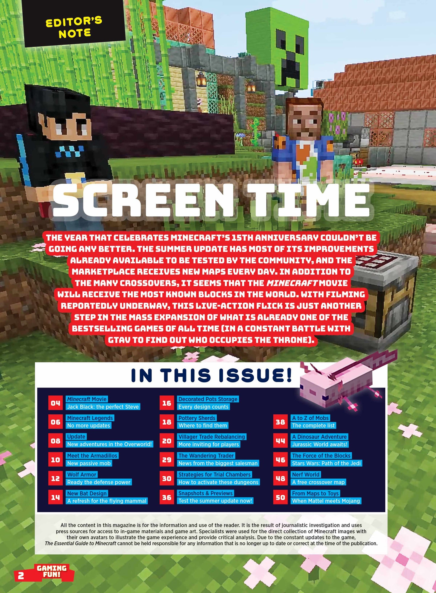 Minecraft - Essential Guide: Summer Update, Minecraft Movie, Jack Black, Wolf Armor, New Bat Design, Pots Storage, Strategies For Trial Chambers, Jurassic World, Star Wars, Nerf World, Maps & Posters!