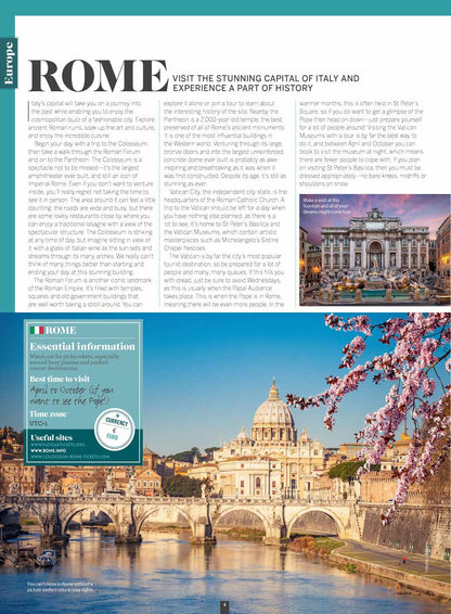 World's Greatest Cities - Rome, Tokyo, Paris, Venice, London, Berlin, Marrakesh, Sydney, Rio, Toronto, Essential Information, Time Zone, Currency, Season, Websites, Experiences, Sightseeing & More!