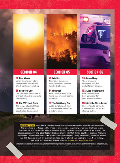 Prepper - Natural Disasters Survival Guide 2024 Edition: Hurricanes, Tornadoes, Heat Waves, Floods, Wildfires, Generators, Demolition & Repair, Stock Supplies, Planning Ahead, Hazards & More!