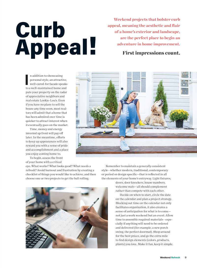 Weekend Refresh - Fast Fixes, Beautify Your Favorite Room, Decor Ideas, DIY Guide, Painless Outdoor Projects, Organization, Closet Makeover, Trends, Pantry, Mudroom Makeover, Laundry Room, Kids & More