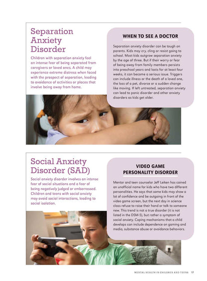 Mental Health in Children & Teens - Understanding & Identifying Behaviors, Depression, Anxiety, ADHD, Eating Disorders, Risk Factors, Diagnosis, Bullying, Self-Esteem, Treatment, Medication & More!