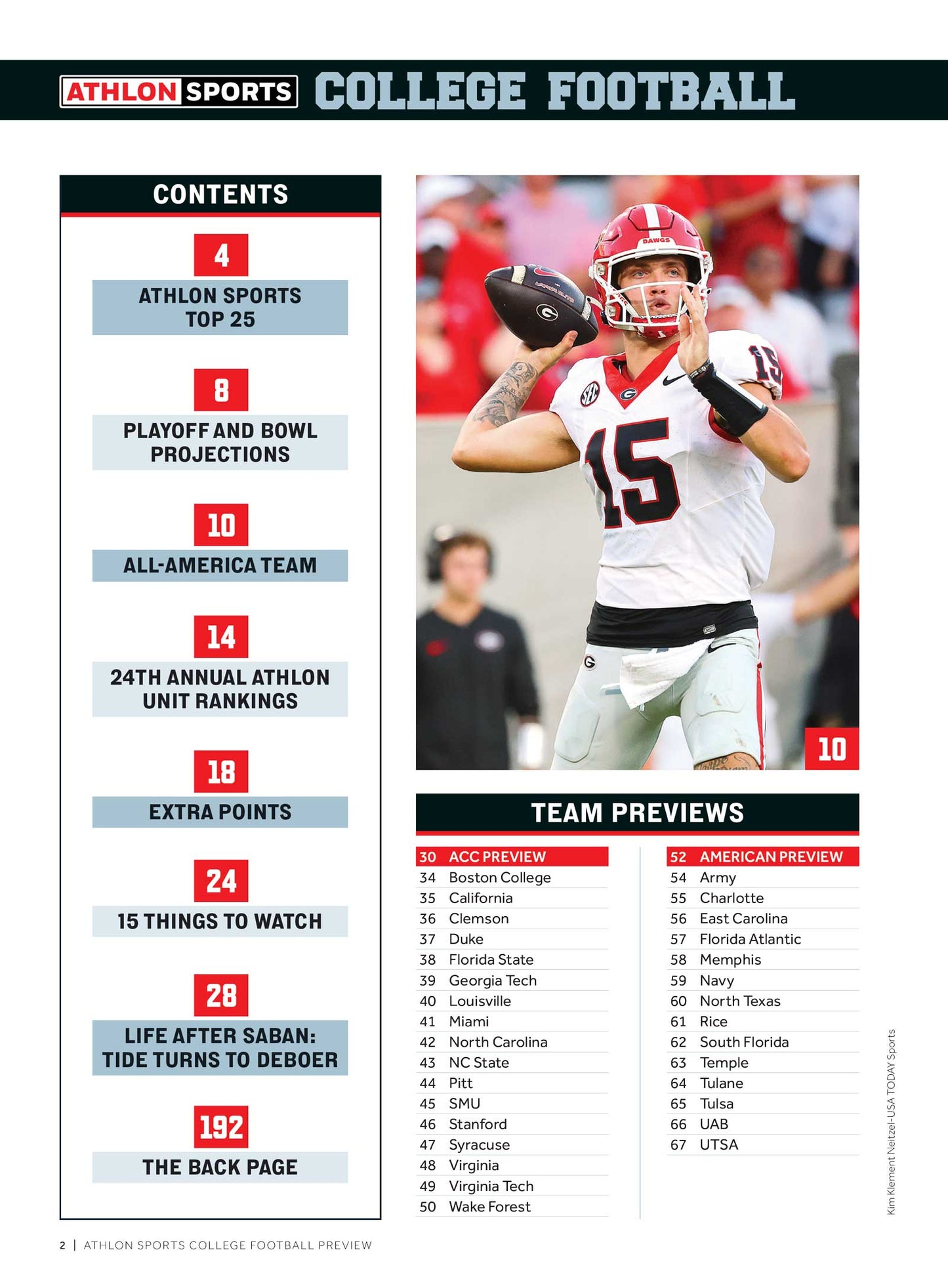 College Football Preview - Athlon Sports 2024: 134 FBS Teams Previews, Life After Saban, Top 25 Playoff Predictions, CFP Expansion, Realignment, NIL/Portal Strategy, Key Storylines, Unit Rankings & More!