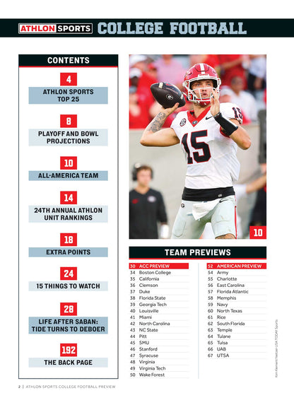 College Football Preview - Athlon Sports 2024: 134 FBS Teams Previews, Life After Saban, Top 25 Playoff Predictions, CFP Expansion, Realignment, NIL/Portal Strategy, Key Storylines, Unit Rankings & More!