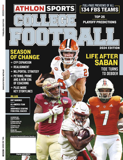 College Football Preview - Athlon Sports 2024: 134 FBS Teams Previews, Life After Saban, Top 25 Playoff Predictions, CFP Expansion, Realignment, NIL/Portal Strategy, Key Storylines, Unit Rankings & More!