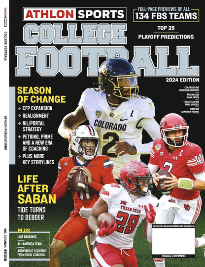 College Football Preview - Athlon Sports 2024: 134 FBS Teams Previews, Life After Saban, Top 25 Playoff Predictions, CFP Expansion, Realignment, NIL/Portal Strategy, Key Storylines, Unit Rankings & More!