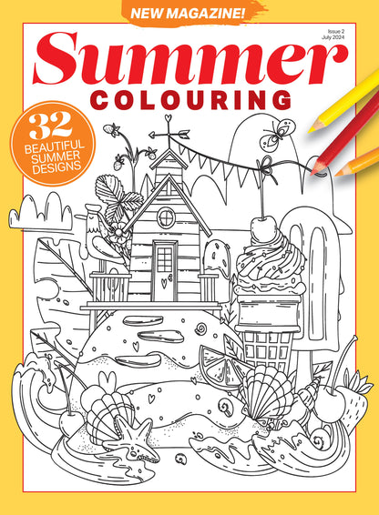 Summer Coloring - 32 Beautiful Designs, Adult Coloring Book, Flowers, Travel, Ocean, Seashells, Ice Cream, Boats, Butterflies, Gardens, Relax, Unwind, Vacation Activity, De-Stress, Unplug & Create!