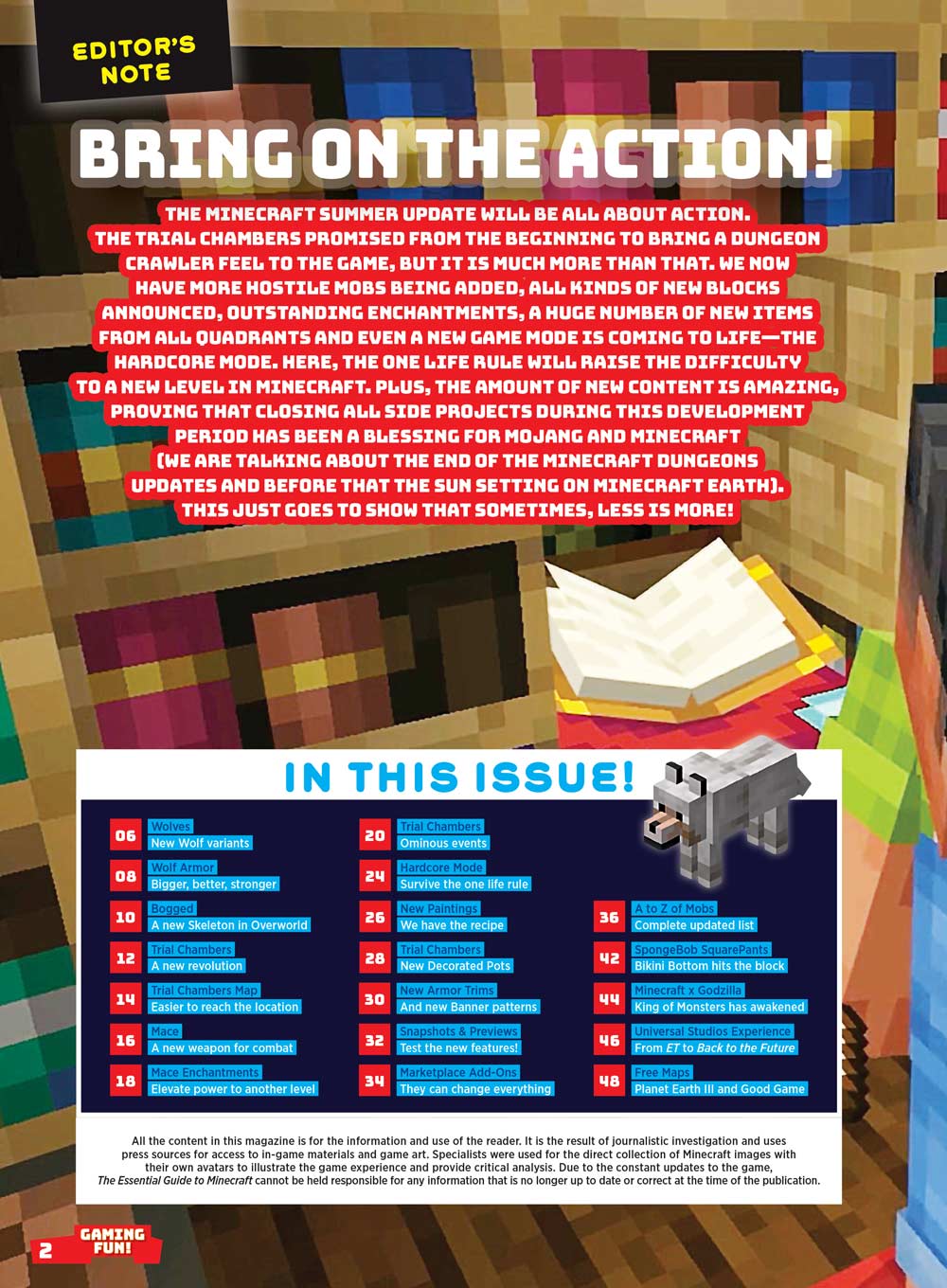 Minecraft - Essential Guide: New Updated Mobs, Godzilla: King Of The Monsters, Trial Chambers Revolution, Expert Tips & Tricks, SpongeBob, Universal Studios, Wolf Armor, Mace, Free Maps & Posters!