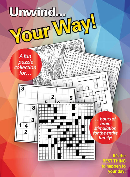 Take a Break - Variety Puzzles (Large Print): 100+ Puzzles, Adult Activity Book, Easy & Fun, Sudoku, Word Search, Crossword, Dot-To-Dot, Coloring, CrissCross, Relax, Unwind, Unplug, De-Stress & Solve!