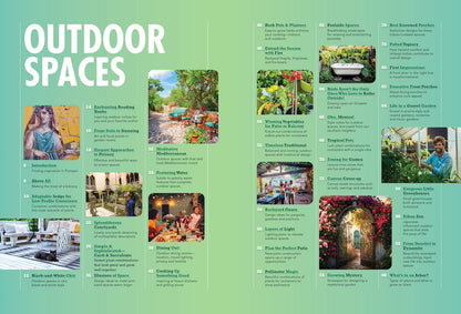 Outdoor Spaces - 35+ Ways to Turn A Patio Into An Outdoor Room, Build A Small Greenhouse, Design A Gravel Garden, Liven Up A Balcony, Succulents, Water Features, Fire Pit, Backyard Oases, Light & More