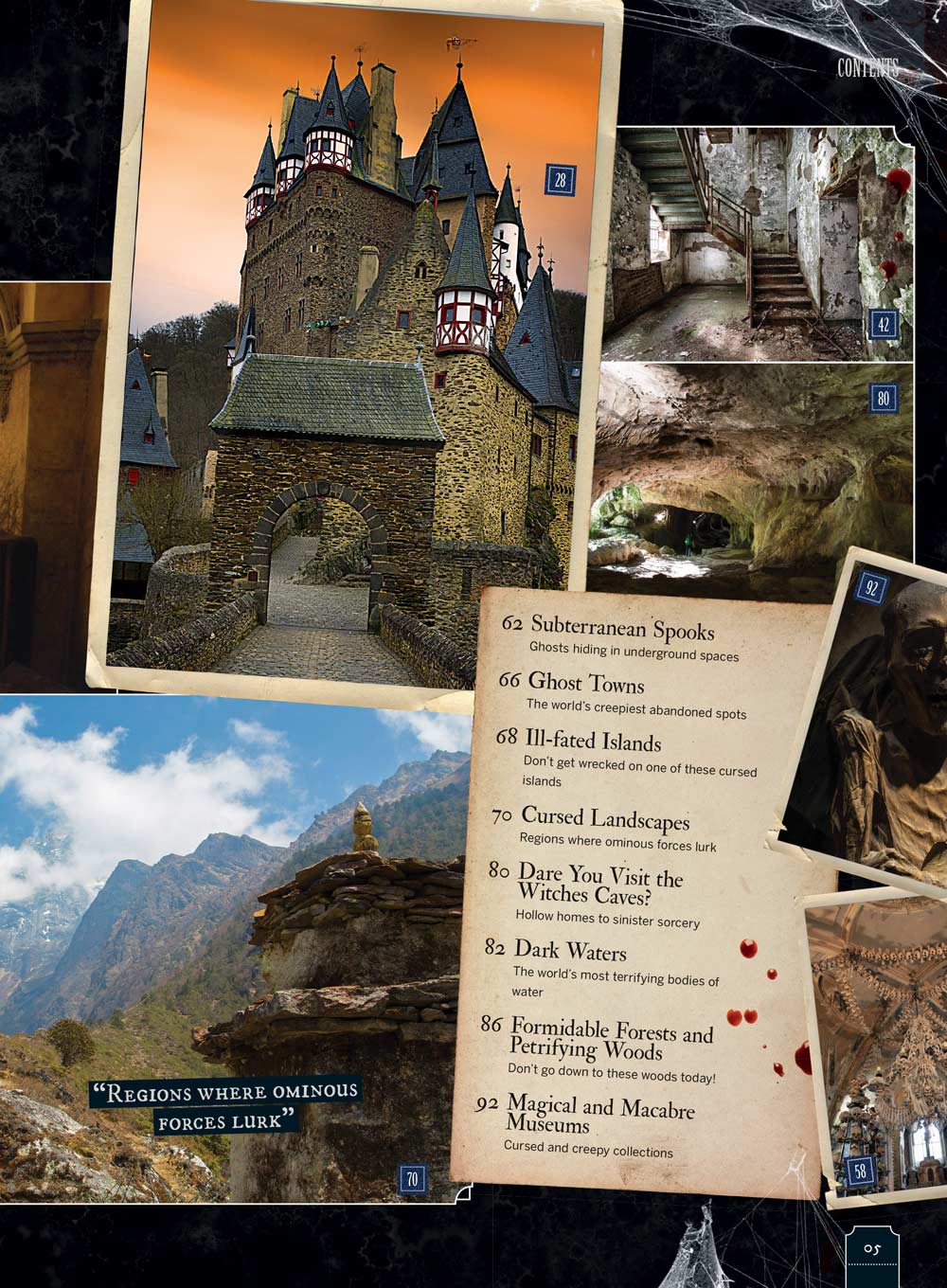 Cursed & Creepy Destinations - Traveler's Guide: 100+ Haunted Places, Spooky Tourism, Forsaken Relics, Black Magic, Ghosts, UFOs, Abandoned Asylums, Forests, Museums, Castles, Cemeteries & More!