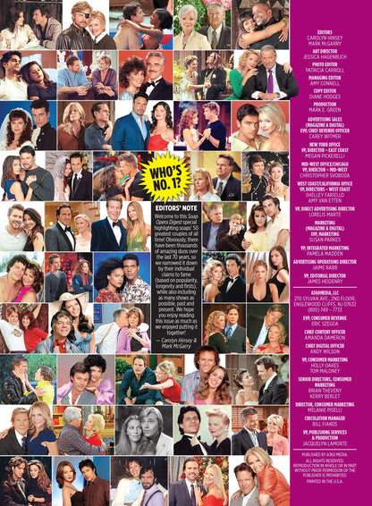 Soap Opera Digest - 50 Greatest Couples Of All Time: Who's No. 1?, Exclusive Interviews With Your Faves, 12 General Hospital Duos, Liz & Jason, Days Of Our Lives, Patch & Kayla, Y&R, AMC And More!