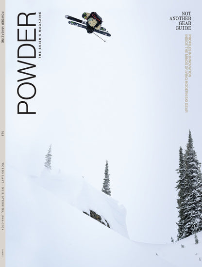 Powder - The Skier's Magazine: Gear Guide, Minds Behind Innovation, Collabs, Bryce James Vintage Ski Collection, Adaptive Athletes Revolutionizing Their Equipment, Sustainable Practices & More!