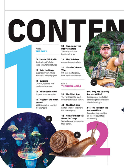 Popular Science - Robots + Cyborgs: Rise Of Humanoids, Future Of Mind Reading, Ukraine's Robot War, Cyborg Steve Mann On Merging With Machines, Add New Senses With Robot Tech, The Hybrid Mind & More!