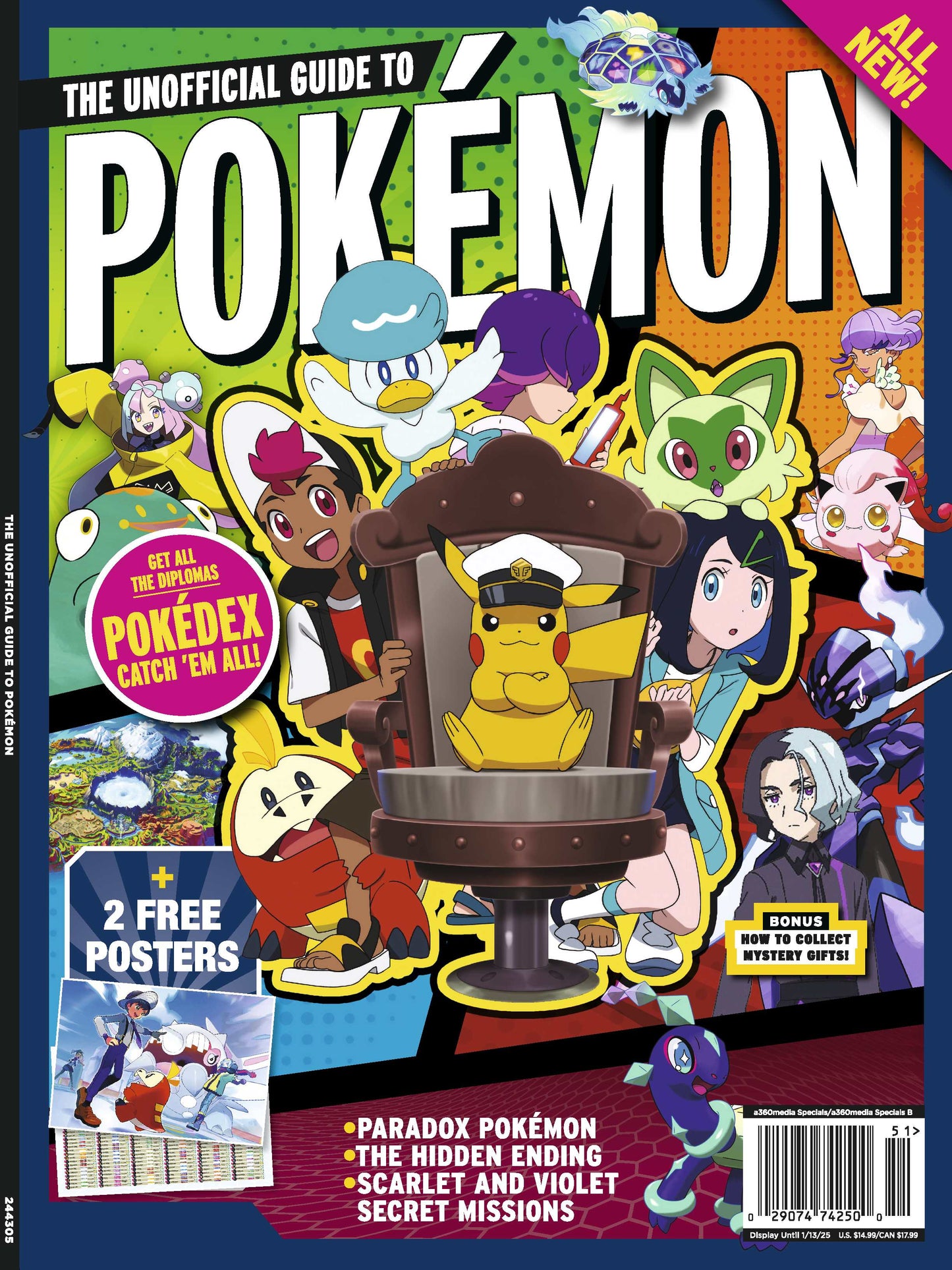 Pokémon - Scarlet And Violet Secret Missions, Complete Poké Ball List, Paradox Pokémon, The Hidden Ending, How To Collect Mystery Gifts, Navigate The Union Circle, Indigo Disk DLC & 2 Free Posters!