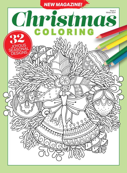 Christmas Coloring- 32 Joyous Seasonal Designs, Adult Coloring Book, Creative Way To Relax, Unwind & Unplug, Wreaths, Ornaments, Candy Canes, Christmas Trees, Gingerbread Houses, Snowmen, Santa & More