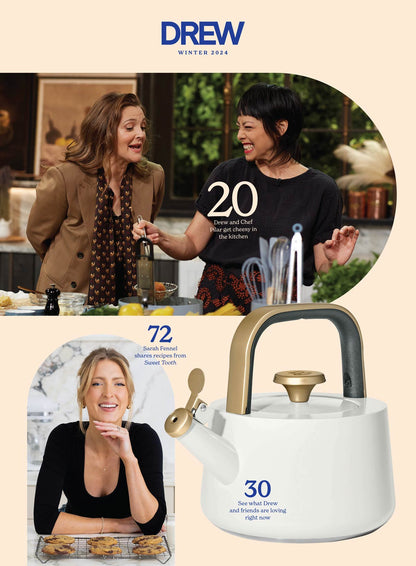 DREW Barrymore Magazine - Winter 2024 Issue: 100+ Holiday Ideas, Budget-Friendly Gift Guide, Cold Weather Beauty Tips, How To Boost Mood & Less Stress, Design Notes, Featuring Quinta Brunson & More!
