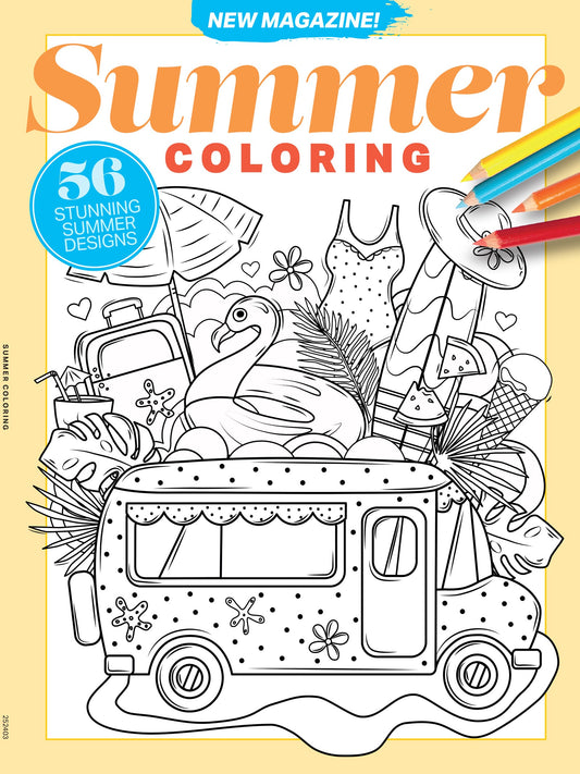 Summer Coloring - 56 Stunning Summer Designs: Color Your Way To Calm, Perfect For All Skill Levels, Unleash Your Inner Artist,  Relax & Unwind Poolside, Discover The Joy Of Coloring & More!