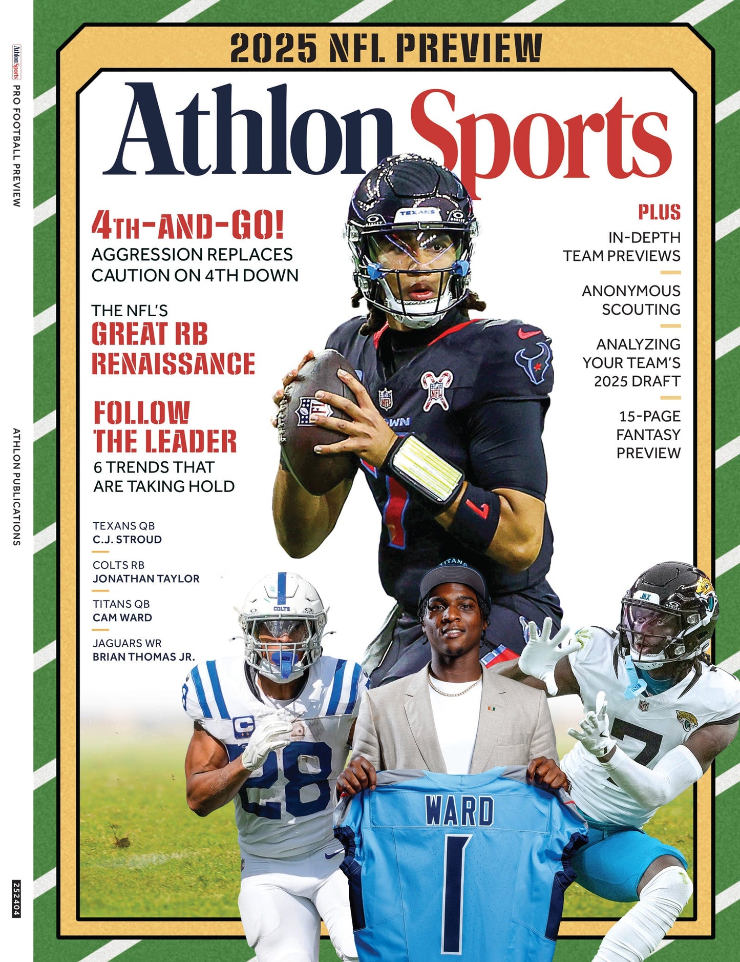 NFL Pro Football Preview 2025 - Athlon Sports: 6 Game-Changing Trends, In-Depth Team Insights, Scout Secrets, Draft Analysis, Fantasy Picks, Team Reviews & More!