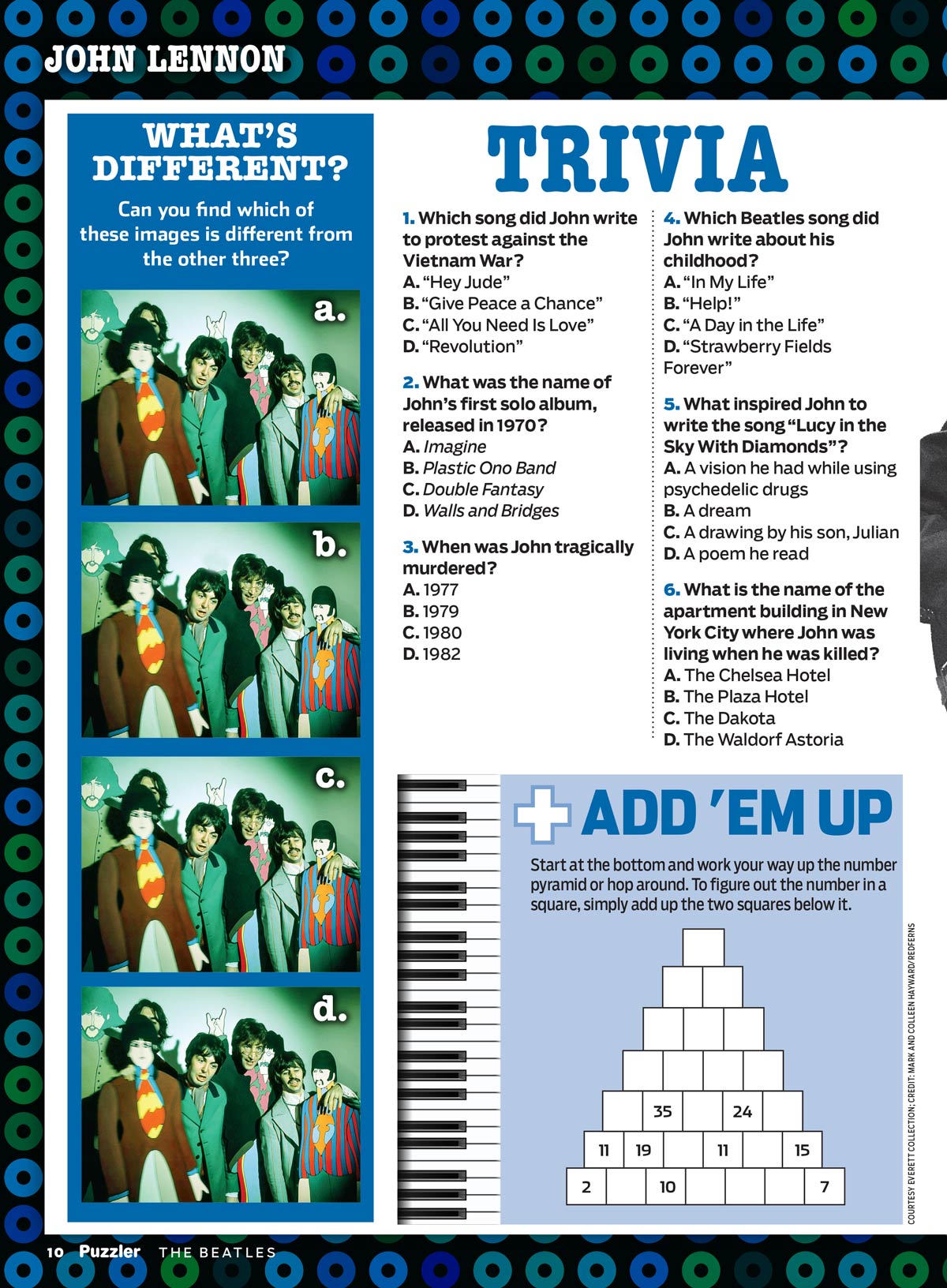 TV Guide Puzzler - The Beatles: Dive Into A World Of Trivia, Solve Crosswords, Word Search, Sudoku, Missing Letters, Spot The Difference, Fun Word Games, Scrambles & More!
