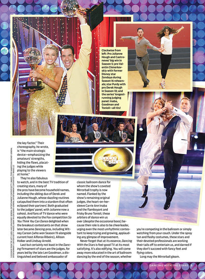TV Guide - Dancing With The Stars: 20th Anniversary Special, Mirrorball Winners, Behind-The-Scenes Secrets, Memorable Celebrity Moments, Derek & Julianne Hough, Carrie Ann Inaba, Bruno Tonioli & More!
