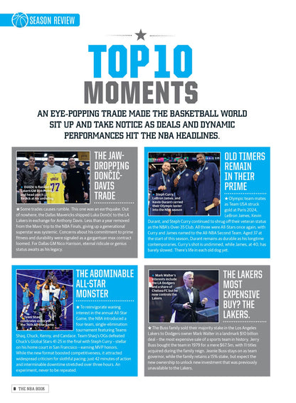 The NBA Book - The Ultimate NBA Experience 2025: Season Highlights & Breakdowns, Key Players, Featuring Steph Curry & LeBron James, Playoff Predictions, Exclusive Insights & More!