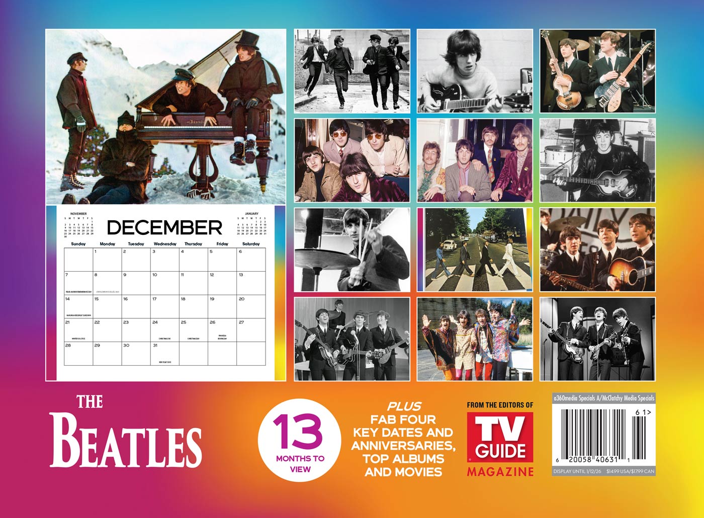 TV Guide - 2026 Beatles Calendar: 50+ Iconic Photos Celebrating The Beatles’ Timeless Music, Their History & Cultural Impact, Great Gift For The Beatles Fan In Your Life & More!